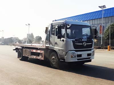 國(guó)六東風(fēng)天錦平板一拖二清障車