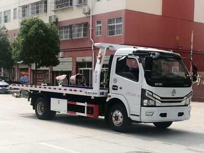 國(guó)六東風(fēng)多利卡平板一拖二清障車