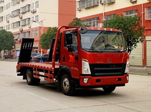 國(guó)六重汽道路摩托平板清障車